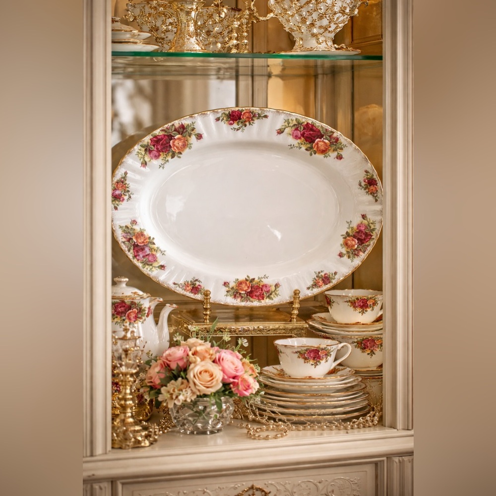 Royal Albert “Old Country Roses” Oval Serving Platter – 13” Bone China, England